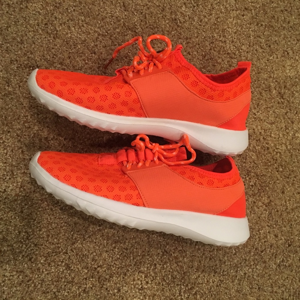 Neon Orange Mesh Sneakers SZ 7.5